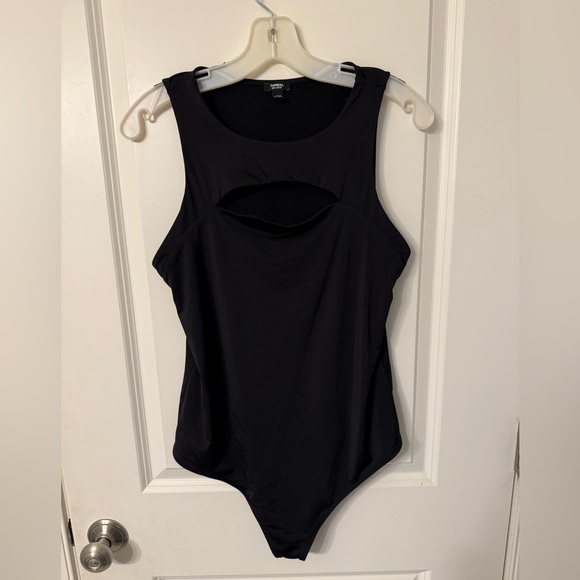 Express Tops - Express Body Contour Black bodysuit
